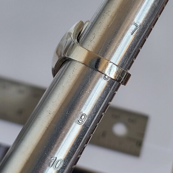 Vintage Unique Chunky Sterling Silver Avant Garde Ring 8 - Picture 10 of 10